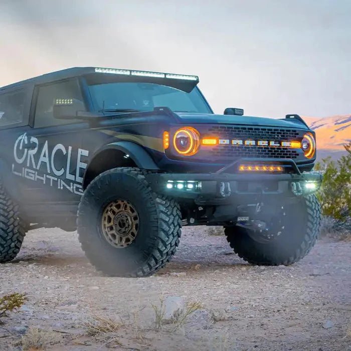Oracle Integrated Roof LED Black Light Bar - 2021+ Ford Bronco Lights offroad accessory | Iron Ridge Offroad