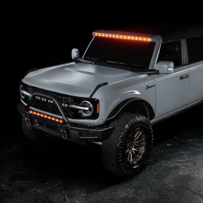 Oracle Integrated Roof LED Black Light Bar - 2021+ Ford Bronco Lights offroad accessory | Iron Ridge Offroad