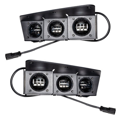 ORACLE Lighting 2021 - 2024 Ford Bronco Triple LED Fog Light Kit for Steel Bumper - White Lights offroad accessory | Iron Ridge Offroad
