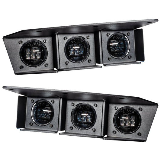 ORACLE Lighting 2021 - 2024 Ford Bronco Triple LED Fog Light Kit for Steel Bumper - White Lights offroad accessory | Iron Ridge Offroad