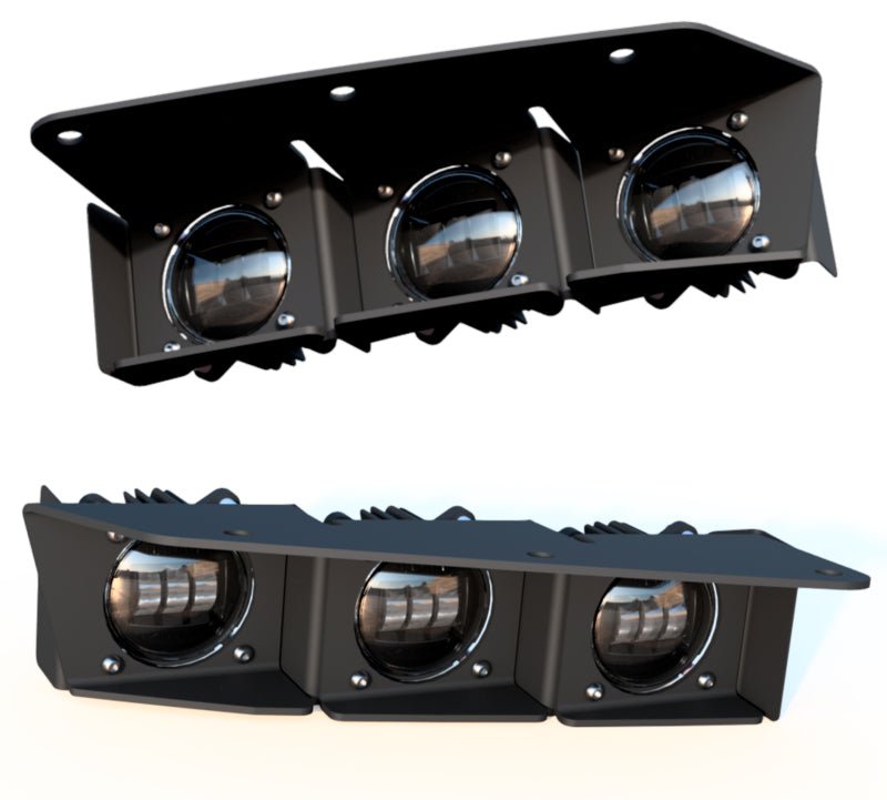 ORACLE Lighting 2021 - 2024 Ford Bronco Triple LED Fog Light Kit for Steel Bumper - White Lights offroad accessory | Iron Ridge Offroad