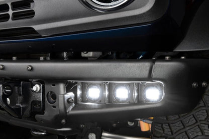 ORACLE Lighting 2021 - 2024 Ford Bronco Triple LED Fog Light Kit for Steel Bumper - White Lights offroad accessory | Iron Ridge Offroad