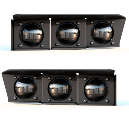 ORACLE Lighting 2021 - 2024 Ford Bronco Triple LED Fog Light Kit for Steel Bumper - White Lights offroad accessory | Iron Ridge Offroad