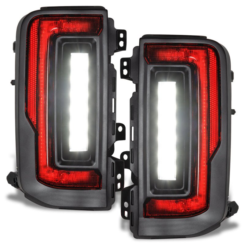Oracle Lighting 21 - 22 Ford Bronco Flush Style LED Taillights – Low Profile, Signature Perimeter Lighting, High - Powered Reverse Lights Lights offroad accessory | Iron Ridge Offroad