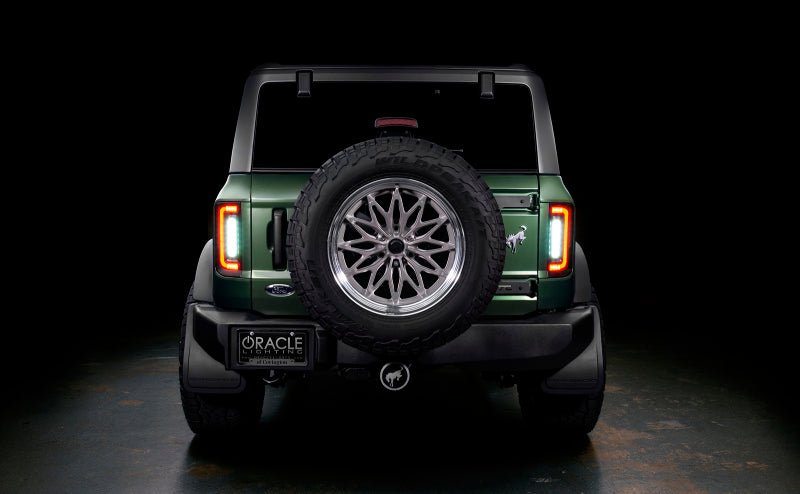 Oracle Lighting 21 - 22 Ford Bronco Flush Style LED Taillights – Low Profile, Signature Perimeter Lighting, High - Powered Reverse Lights Lights offroad accessory | Iron Ridge Offroad