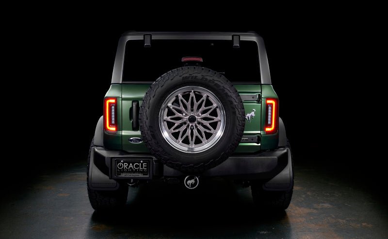 Oracle Lighting 21 - 22 Ford Bronco Flush Style LED Taillights – Low Profile, Signature Perimeter Lighting, High - Powered Reverse Lights Lights offroad accessory | Iron Ridge Offroad