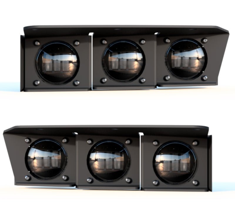 ORACLE Lighting 21 - 22 Ford Bronco Triple LED Fog Light Kit for Steel Bumper - Yellow Lights offroad accessory | Iron Ridge Offroad