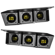 ORACLE Lighting 21 - 22 Ford Bronco Triple LED Fog Light Kit for Steel Bumper - Yellow Lights offroad accessory | Iron Ridge Offroad