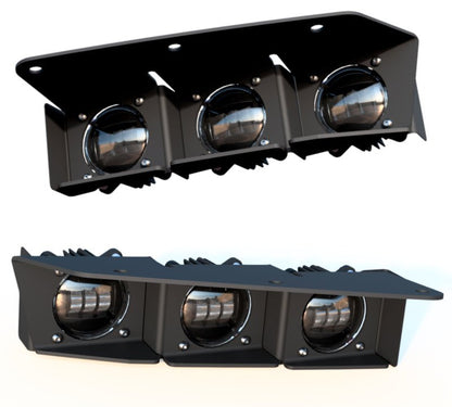 ORACLE Lighting 21 - 22 Ford Bronco Triple LED Fog Light Kit for Steel Bumper - Yellow Lights offroad accessory | Iron Ridge Offroad