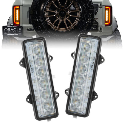 Oracle Lighting Dual Function Reverse Amber / White LED Flush Taillight - 2021+ Ford Bronco Lights offroad accessory | Iron Ridge Offroad