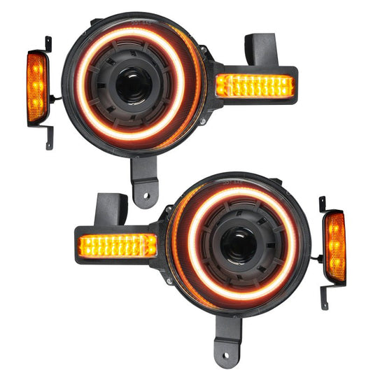 Oracle Oculus BI - LED Amber DRL Projector Headlights - 2021+ Ford Bronco Lights offroad accessory | Iron Ridge Offroad