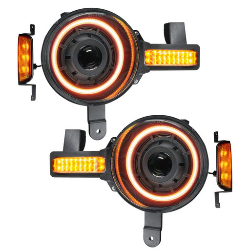 Oracle Oculus BI - LED Amber DRL Projector Headlights - 2021+ Ford Bronco Lights offroad accessory | Iron Ridge Offroad