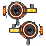 Oracle Oculus Bi - LED Amber/White Switchback Projector Headlights - 2021+ Ford Bronco Lights offroad accessory | Iron Ridge Offroad
