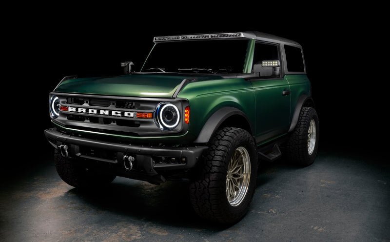Oracle Oculus Bi - LED White DRL Projector Headlights - 2021+ Ford Bronco Lights offroad accessory | Iron Ridge Offroad