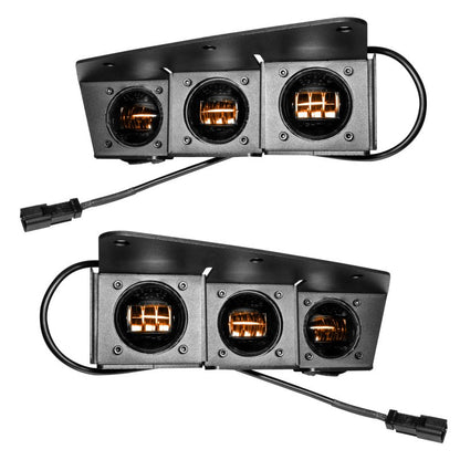 Oracle Triple LED Amber Fog Light Kit - 2021+ Ford Bronco w/ Steel Bumper Lights offroad accessory | Iron Ridge Offroad