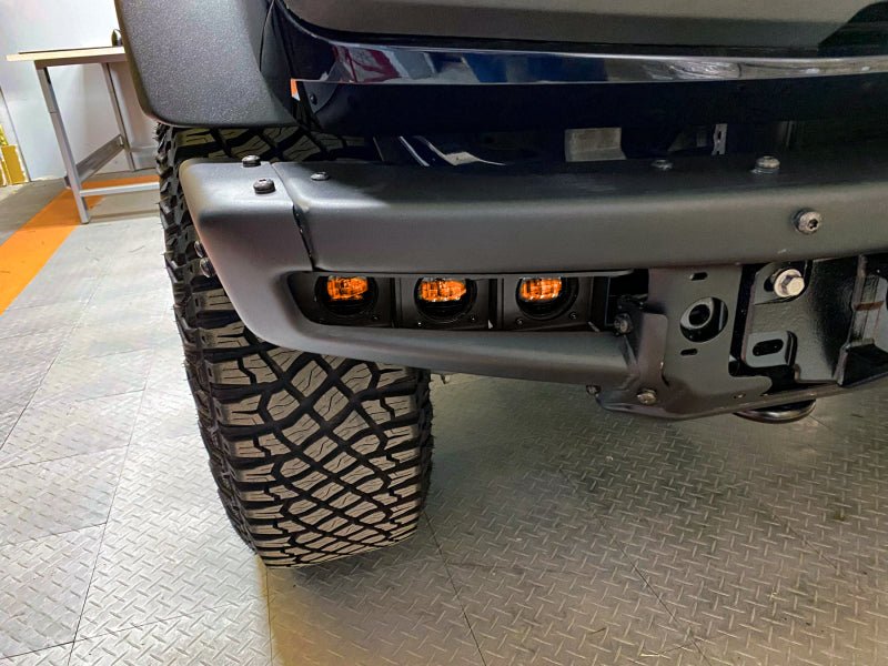 Oracle Triple LED Amber Fog Light Kit - 2021+ Ford Bronco w/ Steel Bumper Lights offroad accessory | Iron Ridge Offroad