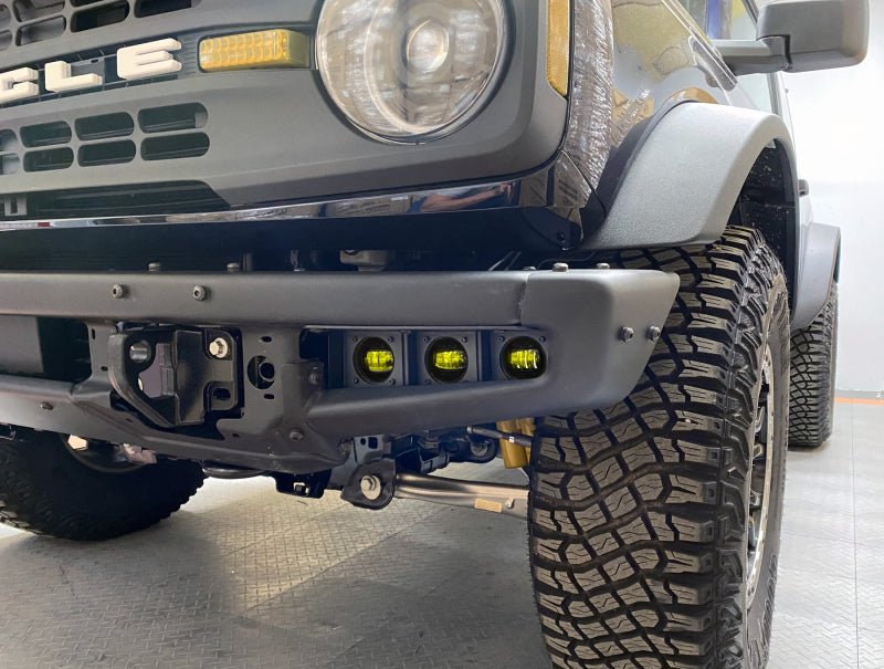 Oracle Triple LED Amber Fog Light Kit - 2021+ Ford Bronco w/ Steel Bumper Lights offroad accessory | Iron Ridge Offroad