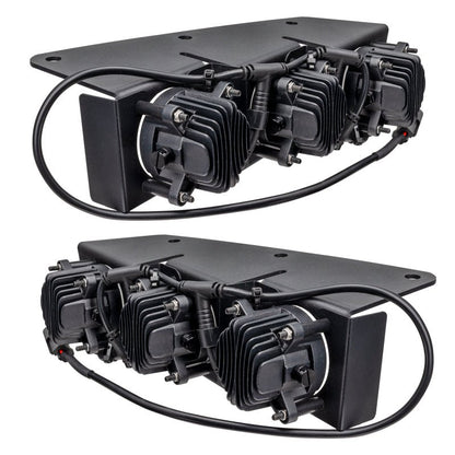 Oracle Triple LED Amber Fog Light Kit - 2021+ Ford Bronco w/ Steel Bumper Lights offroad accessory | Iron Ridge Offroad