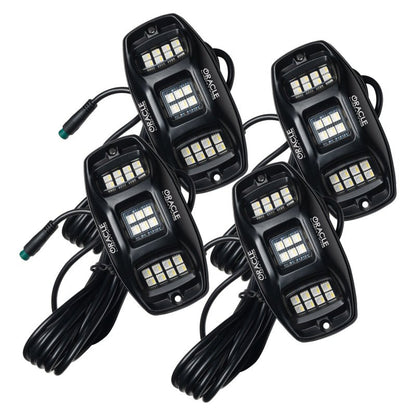 Oracle Underbody RGB+W Wheel Well Rock Light Kit - 4 PCS - ColorSHIFT Lights offroad accessory | Iron Ridge Offroad