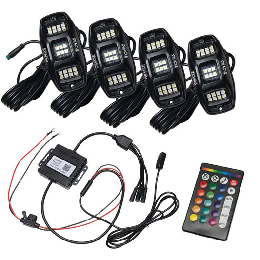 Oracle Underbody RGB+W Wheel Well Rock Light Kit - 4 PCS - ColorSHIFT Lights offroad accessory | Iron Ridge Offroad