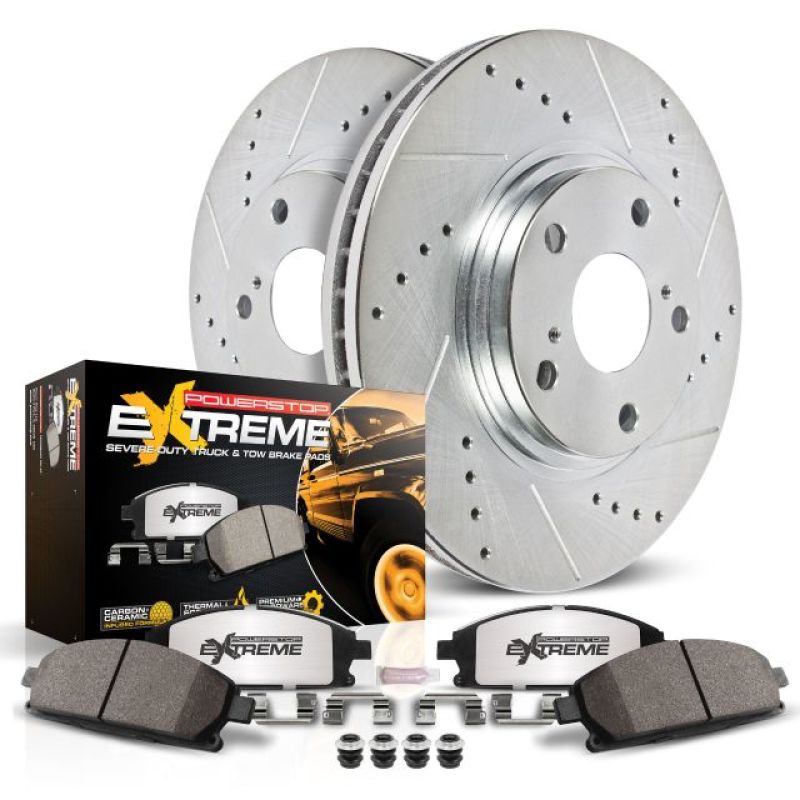 PowerStop Front Z36 Truck & Tow Brake Kit | GMC Sierra 3500 HD (12-20) (K6258-36) Brakes, Rotors & Pads offroad accessory | Iron Ridge Offroad