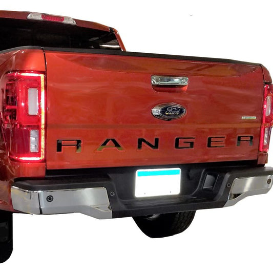 Putco 19 - 20 Ford Ranger - Black Platinum Tailgate Letters RANGER Exterior Styling offroad accessory | Iron Ridge Offroad