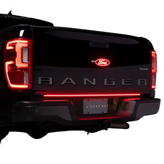 Putco 19 - 24 Ford Ranger 48In Direct Fit Blade Kit Tailgate Bars Equipped w Factory LED Taillamps Lights offroad accessory | Iron Ridge Offroad