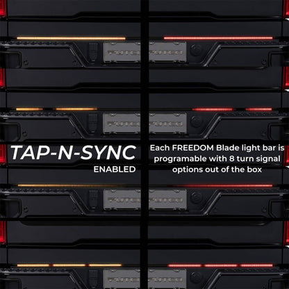 Putco 19 - 24 Ford Ranger 48In Direct Fit Blade Kit Tailgate Bars Equipped w Factory LED Taillamps Lights offroad accessory | Iron Ridge Offroad