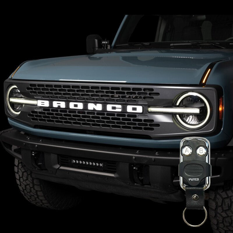 Putco 22 - 24 Ford Bronco Luminix DRL LED Light Hood Limb Riser (Factory Hood Side Hinge Replacements) Exterior Styling offroad accessory | Iron Ridge Offroad