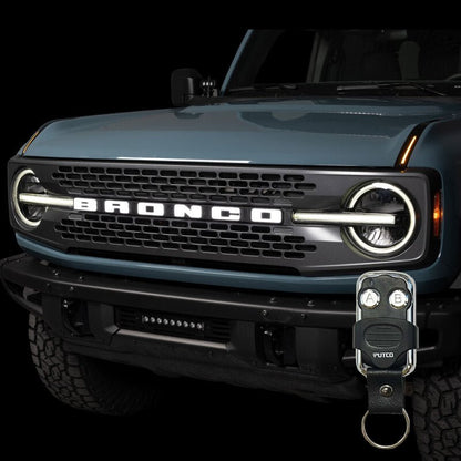Putco 22 - 24 Ford Bronco Luminix DRL LED Light Hood Limb Riser (Factory Hood Side Hinge Replacements) Exterior Styling offroad accessory | Iron Ridge Offroad