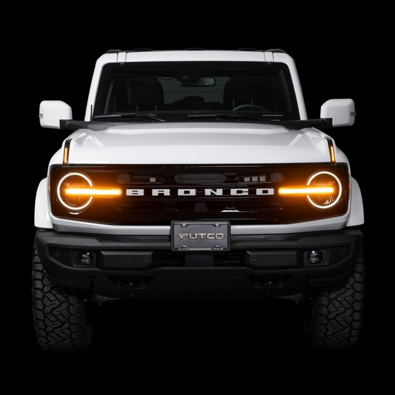 Putco 22 - 24 Ford Bronco Luminix DRL LED Light Hood Limb Riser (Factory Hood Side Hinge Replacements) Exterior Styling offroad accessory | Iron Ridge Offroad