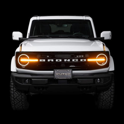 Putco 22 - 24 Ford Bronco Luminix DRL LED Light Hood Limb Riser (Factory Hood Side Hinge Replacements) Exterior Styling offroad accessory | Iron Ridge Offroad