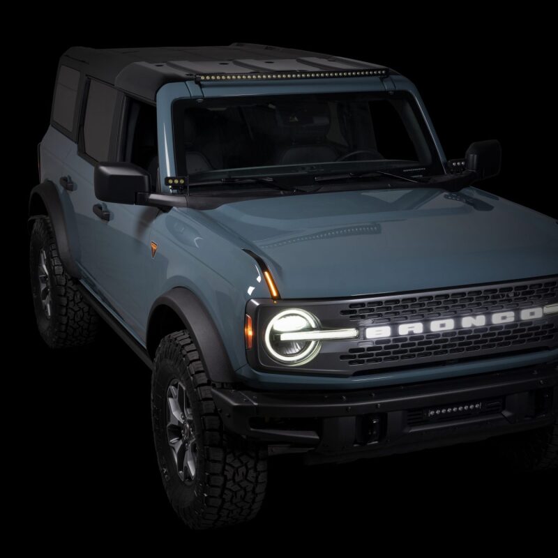 Putco 22 - 24 Ford Bronco Luminix DRL LED Light Hood Limb Riser (Factory Hood Side Hinge Replacements) Exterior Styling offroad accessory | Iron Ridge Offroad