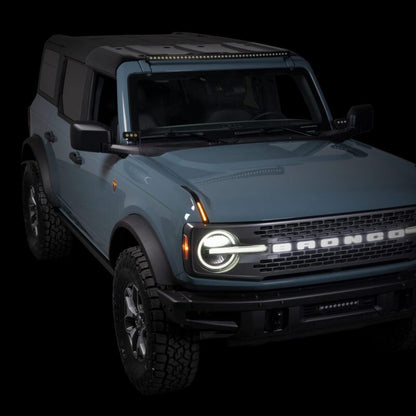 Putco 22 - 24 Ford Bronco Luminix DRL LED Light Hood Limb Riser (Factory Hood Side Hinge Replacements) Exterior Styling offroad accessory | Iron Ridge Offroad