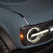 Putco 22 - 24 Ford Bronco Luminix DRL LED Light Hood Limb Riser (Factory Hood Side Hinge Replacements) Exterior Styling offroad accessory | Iron Ridge Offroad