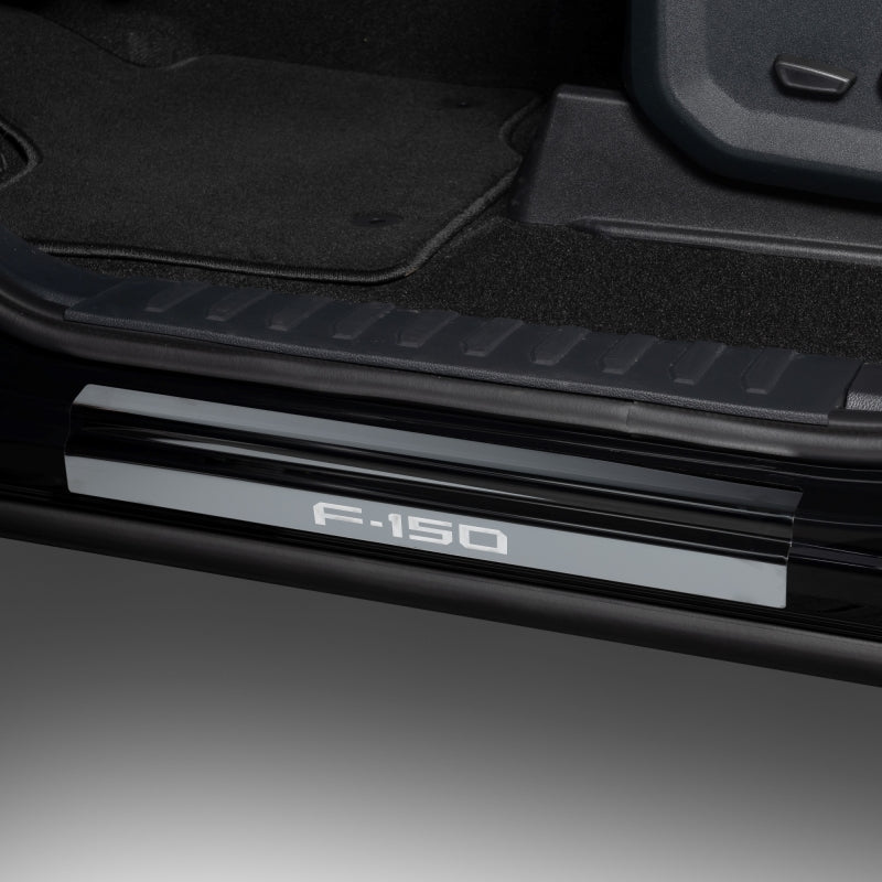 Putco Bronco Etching 4pcs Black Platinum Door Sills - 2021+ Ford Bronco 4 DR Interior Accessories offroad accessory | Iron Ridge Offroad