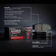 R1 2019 - 2023 Ford Ranger (USA/Canada) Rear Performance Off - Road/Tow Brake Pads & Hardware Kit Brakes, Rotors & Pads offroad accessory | Iron Ridge Offroad
