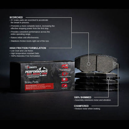 R1 2021 - 2025 Ford F - 150 Lightning Front Performance Off - Road/Tow Brake Pads & Hardware Kit Brakes, Rotors & Pads offroad accessory | Iron Ridge Offroad