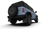 Rally Armor Mud Flaps|Area Blue Logo - 2021+ Ford Bronco w/ Steel Bumper / No Rock Rails Body Armor & Protection offroad accessory | Iron Ridge Offroad