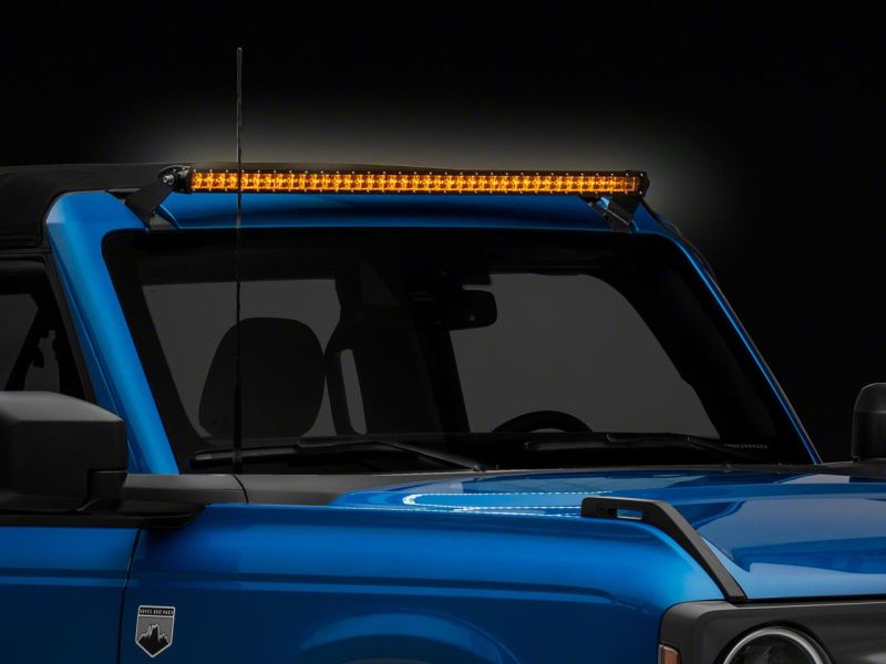 Raxiom Axial Series 40 in 240w White/Amber Combo LED Light Bar w/ Mounting Brackets - 2021+ Ford Bronco Fabrication offroad accessory | Iron Ridge Offroad