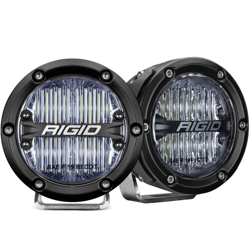 Rigid Industries 360 - Series 4 in LED SAE J583 White Fog Light - Pair Lights offroad accessory | Iron Ridge Offroad