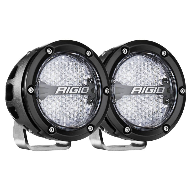Rigid Industries 360 - Series 4in LED Off - Road Diffused Beam - RGBW Backlight (Pair) Lights offroad accessory | Iron Ridge Offroad