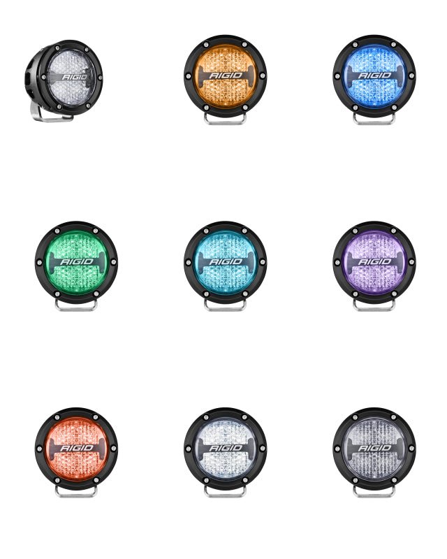 Rigid Industries 360 - Series 4in LED Off - Road Diffused Beam - RGBW Backlight (Pair) Lights offroad accessory | Iron Ridge Offroad