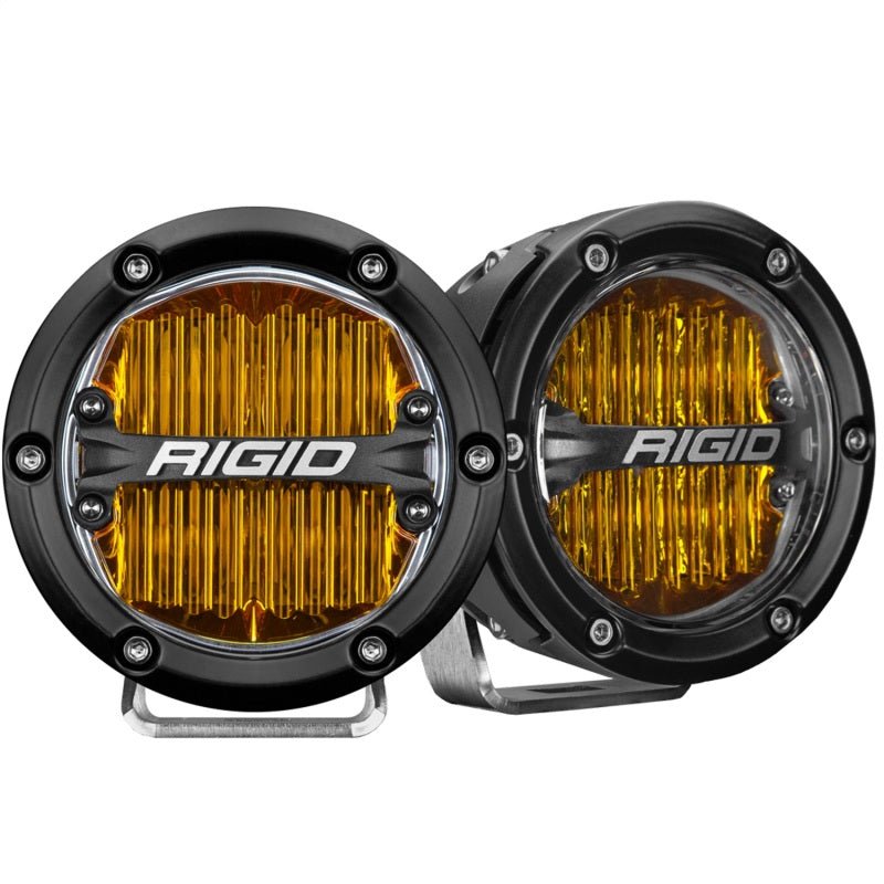 Rigid Industries 360 - Series 4in LED SAE J583 Fog Light - Selective Yellow (Pair) Lights offroad accessory | Iron Ridge Offroad