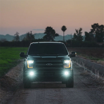 Rigid Industries D - Series SAE Fog Yellow/White Pair Lights offroad accessory | Iron Ridge Offroad