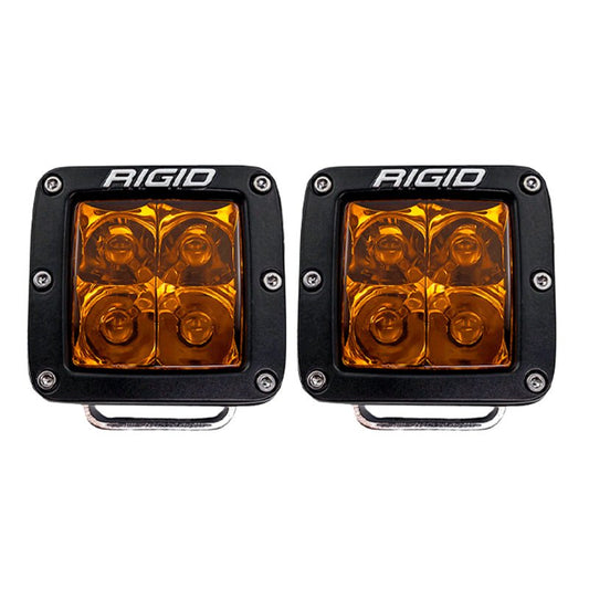 Rigid Industries D - Series Spot w/ Amber PRO Lens (Pair) Lights offroad accessory | Iron Ridge Offroad