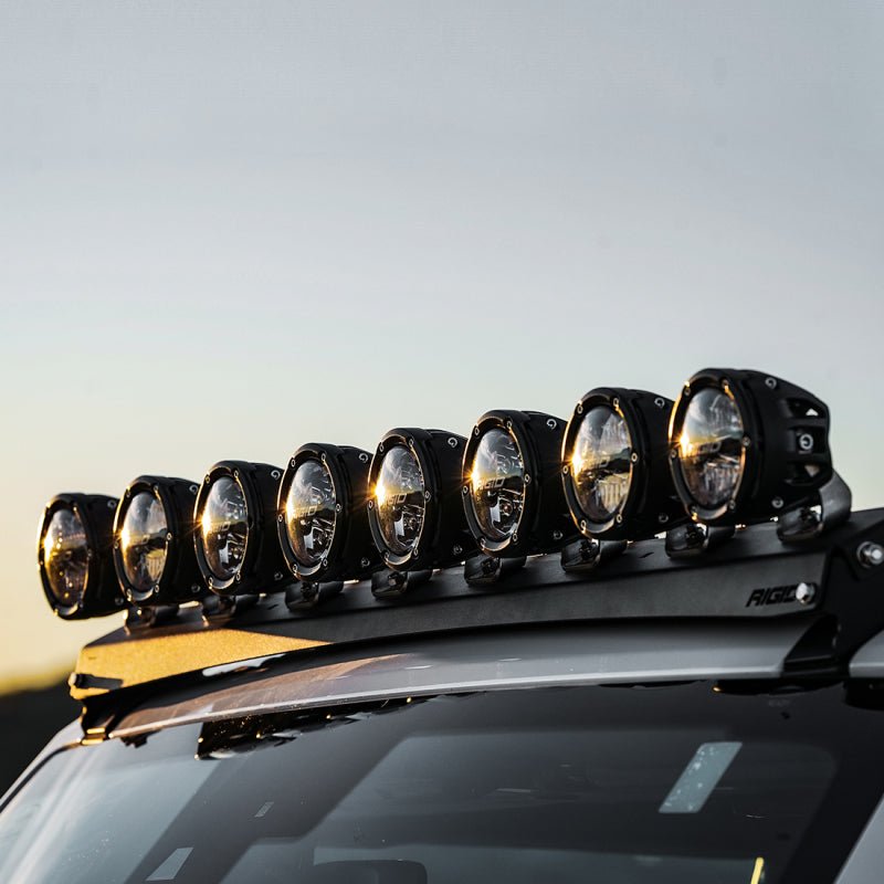 Rigid Industries Roof Pod Mount fits 8 RIGID 4in 360 - Series lights - 2021+ Ford Bronco Lights offroad accessory | Iron Ridge Offroad
