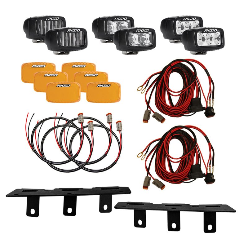 Rigid Industries Triple SR - M Fog Light Kit - 2021+ Ford Bronco Lights offroad accessory | Iron Ridge Offroad