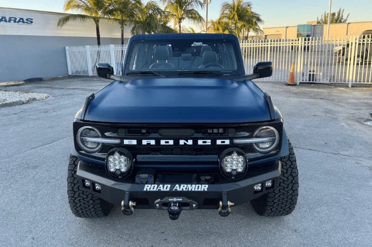 Road Armor Stealth Front Winch Bumper - 2021+ Ford Bronco Bumpers offroad accessory | Iron Ridge Offroad