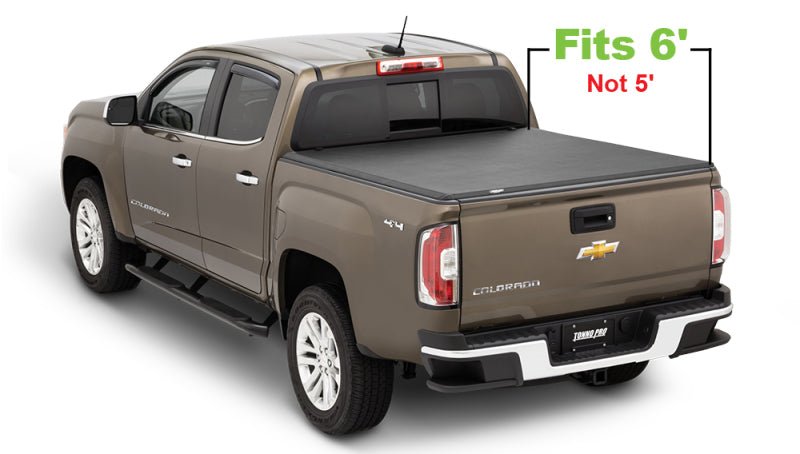 Tonno Pro 6ft Fleetside Hard Fold Tonneau Cover | Chevrolet Colorado (15-22) / GMC Canyon (15-22) (HF-165) Tonneau Covers offroad accessory | Iron Ridge Offroad